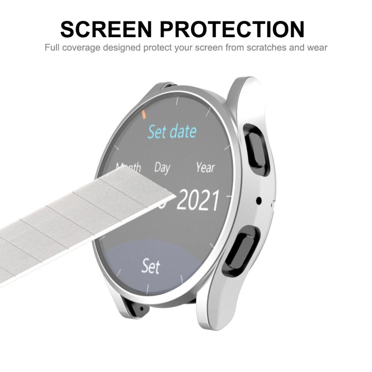 For Samsung Galaxy Watch6 40mm ENKAY Hat-Prince Full Coverage Electroplated Soft TPU Case with Screen Protection(Rose Gold)