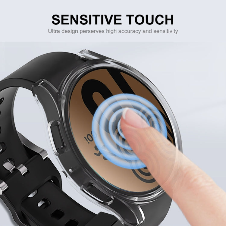 For Samsung Galaxy Watch6 40mm ENKAY Hat-Prince Full Coverage Electroplated Soft TPU Case with Screen Protection(Rose Gold)