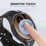 For Samsung Galaxy Watch6 44mm ENKAY Hat-Prince Full Coverage Electroplated Soft TPU Case with Screen Protection(Pink)