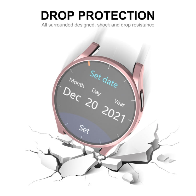 For Samsung Galaxy Watch6 40mm ENKAY Hat-Prince Full Coverage Electroplated Soft TPU Case with Screen Protection(Gold)