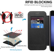 For Samsung Galaxy S23 FE 5G Shield Magsafe RFID Anti-theft Rhombus Leather Phone Case(Black)