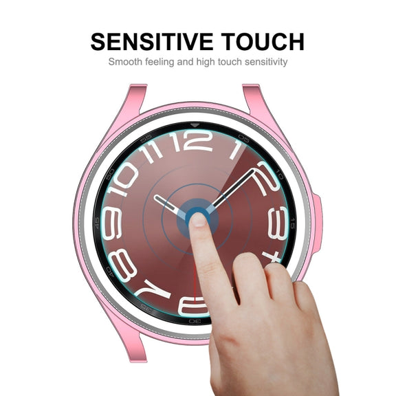 For Samsung Galaxy Watch6 Classic 43mm ENKAY Hat-Prince Transparent Soft TPU Case + 0.2mm 9H Glass Screen Protector