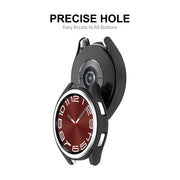 For Samsung Galaxy Watch6 Classic 47mm ENKAY Hat-Prince Electroplated Hard PC Case + 0.2mm 9H Glass Screen Protector(Black)
