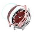 For Samsung Galaxy Watch6 Classic 43mm ENKAY Hat-Prince Electroplated Hard PC Case + 0.2mm 9H Glass Screen Protector(Rose Gold) - Watch Cases by ENKAY | Online Shopping South Africa | PMC TechLife