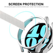 For Samsung Galaxy Watch6 44mm ENKAY Hat-Prince Electroplated Hard PC Case + 0.2mm 9H Glass Screen Protector(Black)