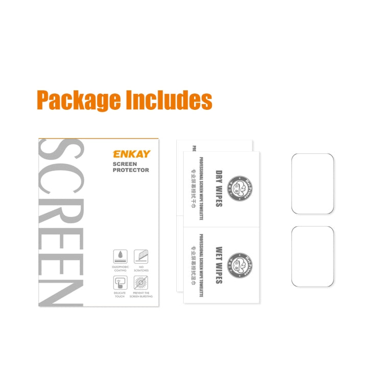 For Xiaomi Mi Band 8 Pro 2pcs ENKAY 0.2mm 9H Tempered Glass Screen Protector Watch Film