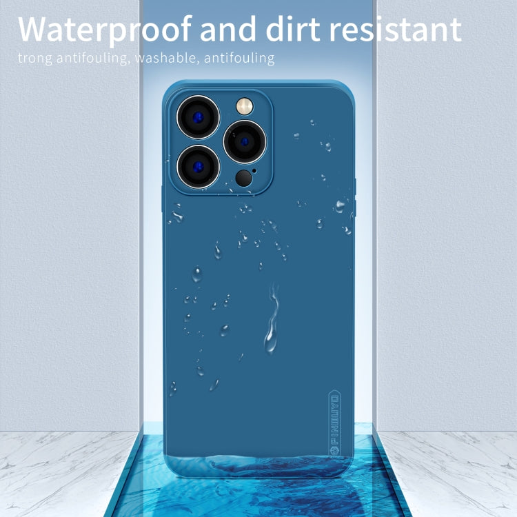 For iPhone 15 Pro Max PINWUYO Sense Series Liquid Silicone TPU Phone Case(Blue)