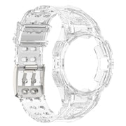 For Samsung Galaxy Watch6 44mm TPU Integrated Silicone Watch Band(Transparent White)