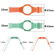 For Samsung Galaxy Watch6 44mm TPU Integrated Silicone Watch Band(Transparent Pink)