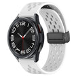 For Samsung Galaxy Watch 6 Classic 47mm 20mm Folding Magnetic Clasp Silicone Watch Band(White) - free shipping - PMC TechLife - Order now!