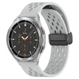 For Samsung  Galaxy Watch 4 Classic 46mm 20mm Folding Magnetic Clasp Silicone Watch Band(Light Grey) - free shipping - PMC TechLife - Order now!