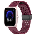 For Amazfit Pop Pro 20mm Folding Magnetic Clasp Silicone Watch Band(Burgundy) - free shipping - PMC TechLife - Order now!
