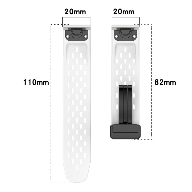 Compatible with Garmin Descent Mk3i 43mm 20mm Folding Buckle Hole Silicone Watch Band(Dark Green)