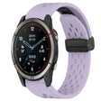Compatible with Garmin Quatix 7 Pro 22mm Folding Buckle Hole Silicone Watch Band(Purple) - free shipping - PMC TechLife - Order now!