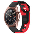 For Samsung Galaxy Watch3 41mm 20mm Double Color Silicone Watch Band(Black+Red) - free shipping - PMC TechLife - Order now!