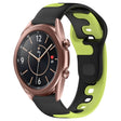 For Samsung Galaxy Watch3 41mm 20mm Double Color Silicone Watch Band(Black+Green) - free shipping - PMC TechLife - Order now!