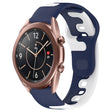 For Samsung Galaxy Watch3 41mm 20mm Double Color Silicone Watch Band(Blue+White) - Watch Bands by PMC TechLife | Online Shopping South Africa | PMC TechLife