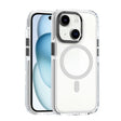 For iPhone 15 Plus Dual-color MagSafe TPU Hybrid Clear PC Shockproof Phone Case(White) - iPhone 15 Plus Cases by PMC TechLife | Online Shopping South Africa | PMC TechLife | Buy Now Pay Later Mobicred