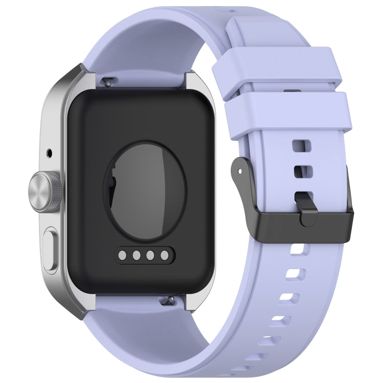 For OPPO Watch 4 Pro 22mm Solid Color Silicone Watch Band(Purple)