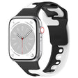 For Apple Watch Ultra 49mm Double Color Silicone Watch Band(Black+White) - Watch Bands by PMC TechLife | Online Shopping South Africa | PMC TechLife