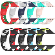 For Apple Watch Ultra 49mm Double Color Silicone Watch Band(Black+White)