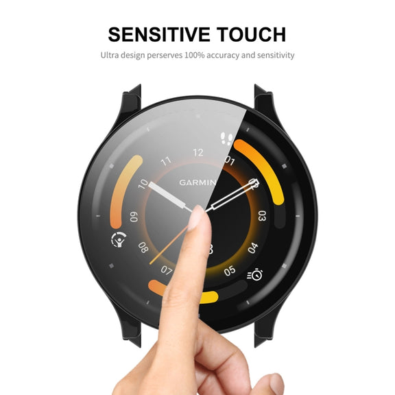 Compatible with Garmin Venu 3 ENKAY Hat-Prince Full Coverage PC + Tempered Glass Film Integrated Watch Case(Black)