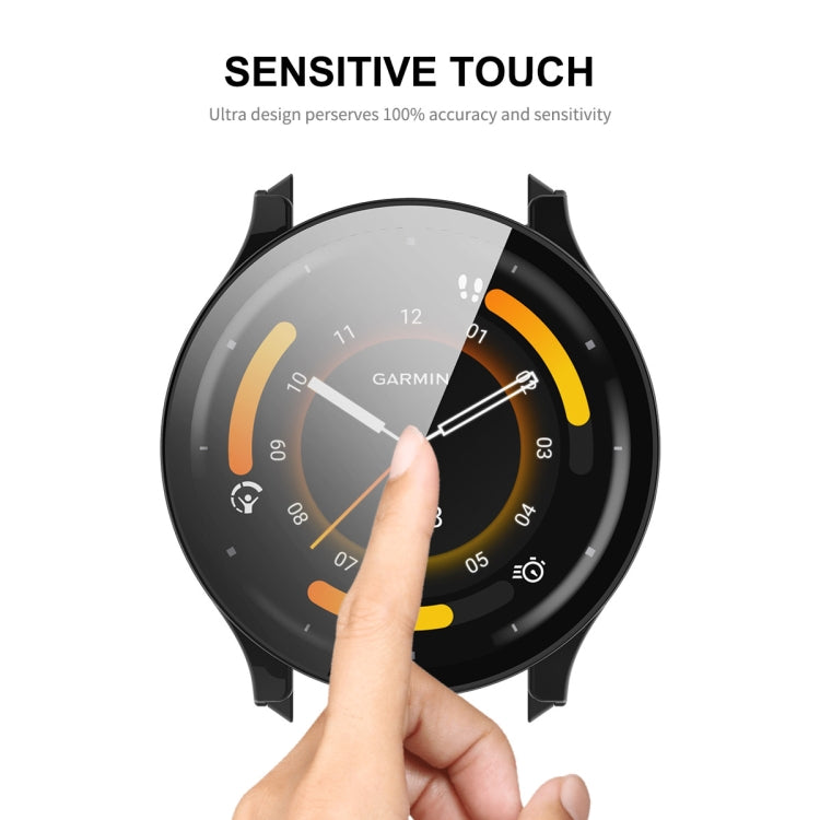 Compatible with Garmin Venu 3S ENKAY Hat-Prince Full Coverage PC + Tempered Glass Film Integrated Watch Case(Dark Blue)