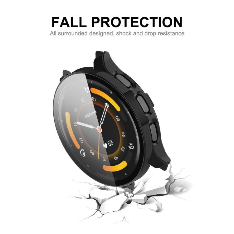 Compatible with Garmin Venu 3S ENKAY Hat-Prince Full Coverage PC + Tempered Glass Film Integrated Watch Case(Dark Blue)