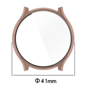 Compatible with Garmin Venu 3S ENKAY Hat-Prince Full Coverage PC + Tempered Glass Film Integrated Watch Case(Ivory White)
