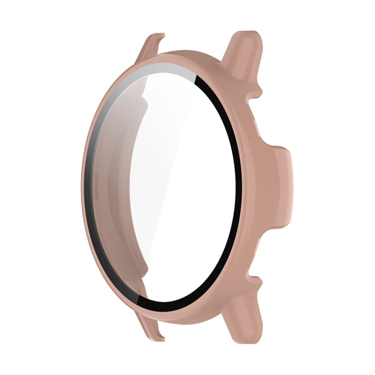 Compatible with Garmin Active 5 ENKAY Hat-Prince Full Coverage PC + Tempered Glass Film Integrated Watch Case(Pink)
