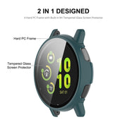 Compatible with Garmin Active 5 ENKAY Hat-Prince Full Coverage PC + Tempered Glass Film Integrated Watch Case(Black)