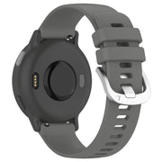 Compatible with Garmin Vivoactive 5 Liquid Glossy Silver Buckle Silicone Watch Band(Gray)