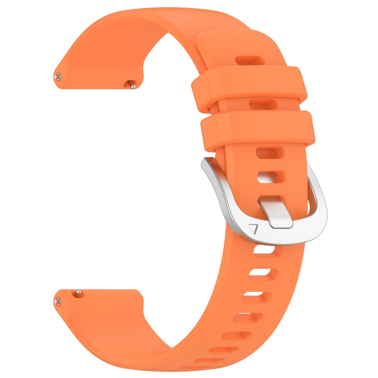 Compatible with Garmin Venu 2 Plus Liquid Glossy Silver Buckle Silicone Watch Band(Orange)