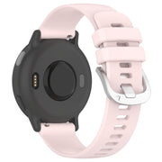 Compatible with Garmin Approach S40 Liquid Glossy Silver Buckle Silicone Watch Band(Pink)