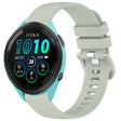 Compatible with Garmin Compatible witherunner 265S Liquid Glossy Silver Buckle Silicone Watch Band(Green) - Watch Bands by PMC TechLife | Online Shopping South Africa | PMC TechLife | Buy Now Pay Later Mobicred