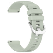 Compatible with Garmin Compatible witherunner 265S Liquid Glossy Silver Buckle Silicone Watch Band(Green)