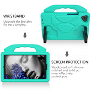 For Samsung Galaxy Tab A9 X110 Thumb Bracket EVA Shockproof Tablet Case(Glacial Green)