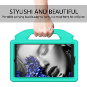 For Samsung Galaxy Tab A9 X110 Thumb Bracket EVA Shockproof Tablet Case(Glacial Green)