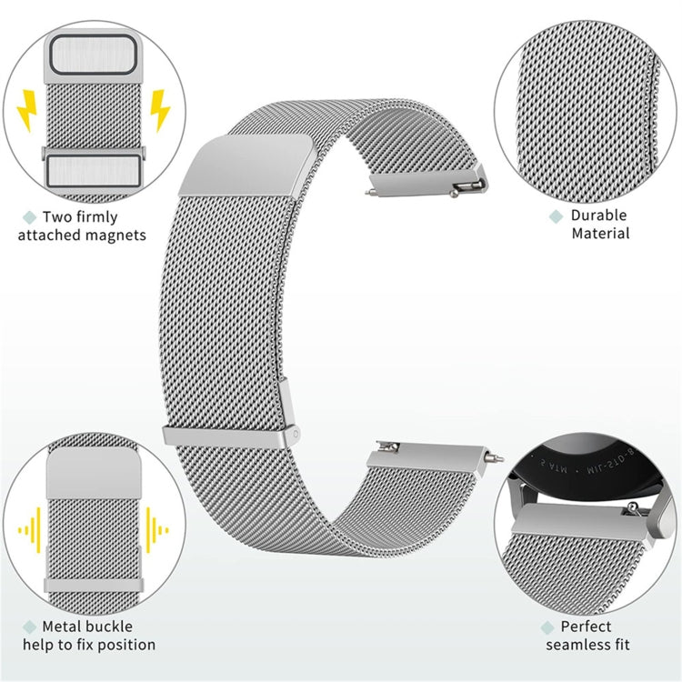 For Huawei Watch GT 4 41mm Milan Dual Mmagnetic Steel Mesh Watch Band(Black)
