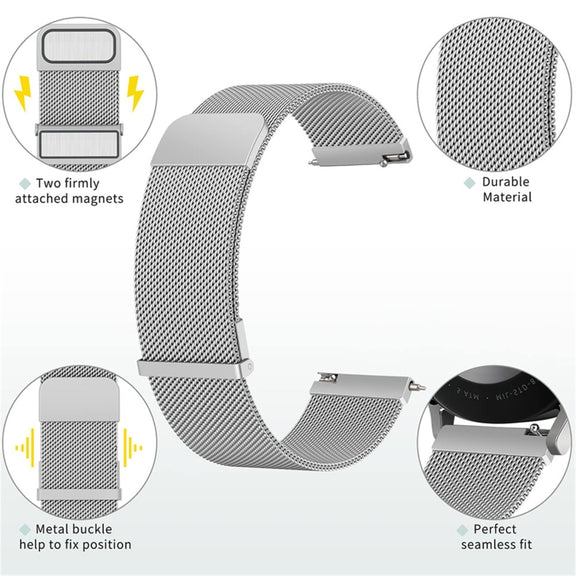 For Huawei Watch GT 4 41mm Milan Dual Mmagnetic Steel Mesh Watch Band(Black)