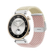 For Huawei Watch GT4 41mm Integrated Buckle Braided Nylon Watch Band(Starlight+Pink) - Watch Bands by PMC TechLife | Online Shopping South Africa | PMC TechLife