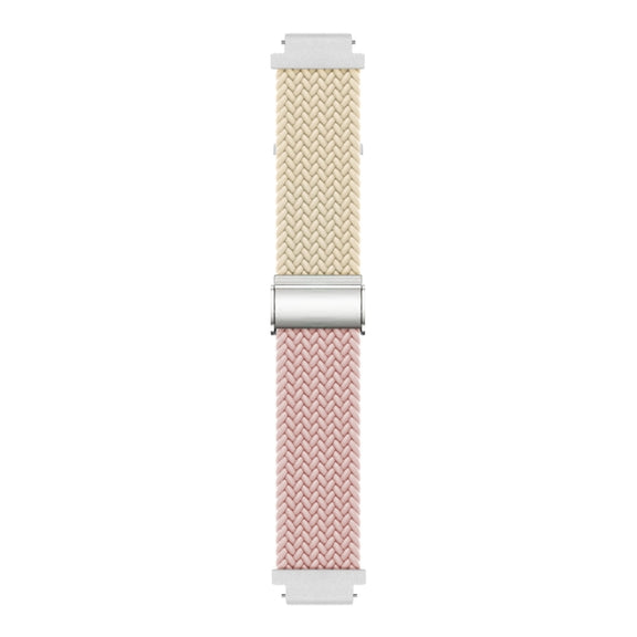 For Huawei Watch GT4 41mm Integrated Buckle Braided Nylon Watch Band(Starlight+Pink)