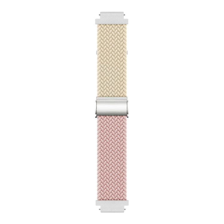 For Huawei Watch GT4 41mm Integrated Buckle Braided Nylon Watch Band(Starlight+Pink)