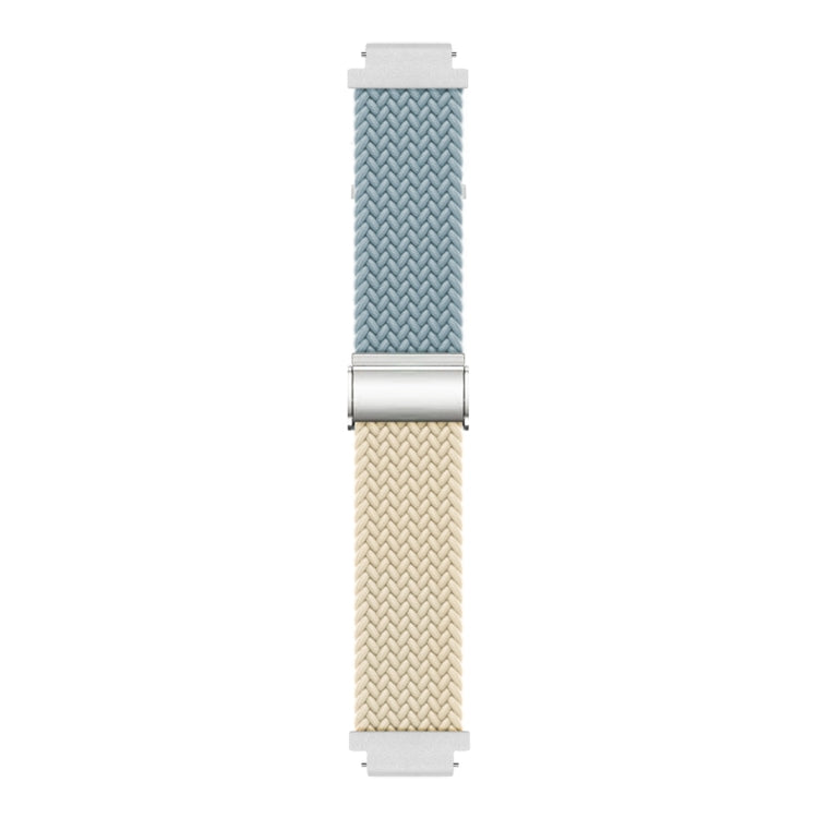 For Huawei Watch GT4 41mm Integrated Buckle Braided Nylon Watch Band(Rock Blue+Starlight)