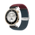 For Huawei Watch GT4 41mm Integrated Buckle Braided Nylon Watch Band(Wine Red+Deep Blue) - Watch Bands by PMC TechLife | Online Shopping South Africa | PMC TechLife