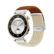 For Huawei Watch GT4 41mm Integrated Buckle Braided Nylon Watch Band(Brown+Starlight) - Watch Bands by PMC TechLife | Online Shopping South Africa | PMC TechLife