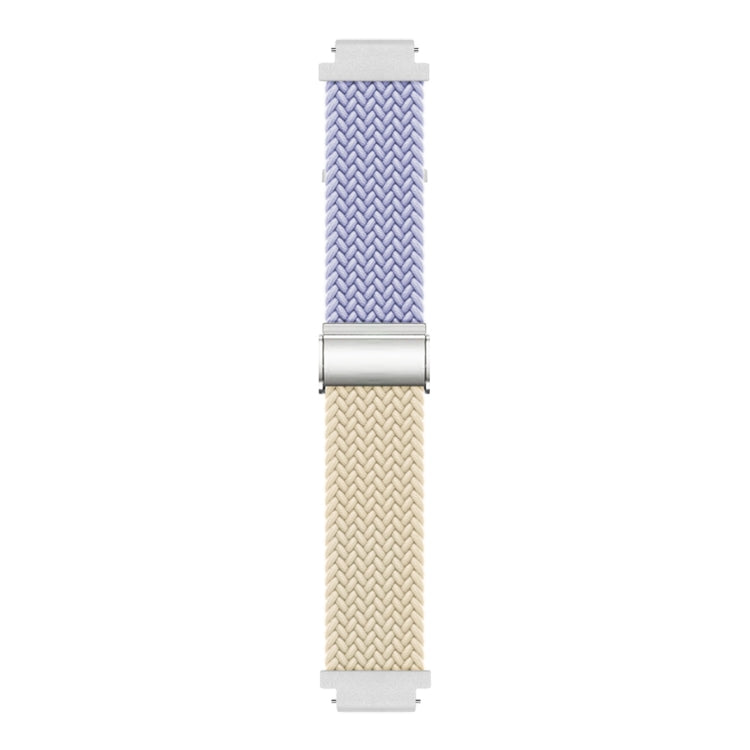 For Huawei Watch GT4 41mm Integrated Buckle Braided Nylon Watch Band(Light Purple+Starlight)