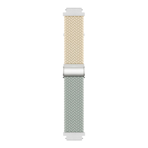 For Huawei Watch GT4 41mm Integrated Buckle Braided Nylon Watch Band(Starlight+Light Grey)