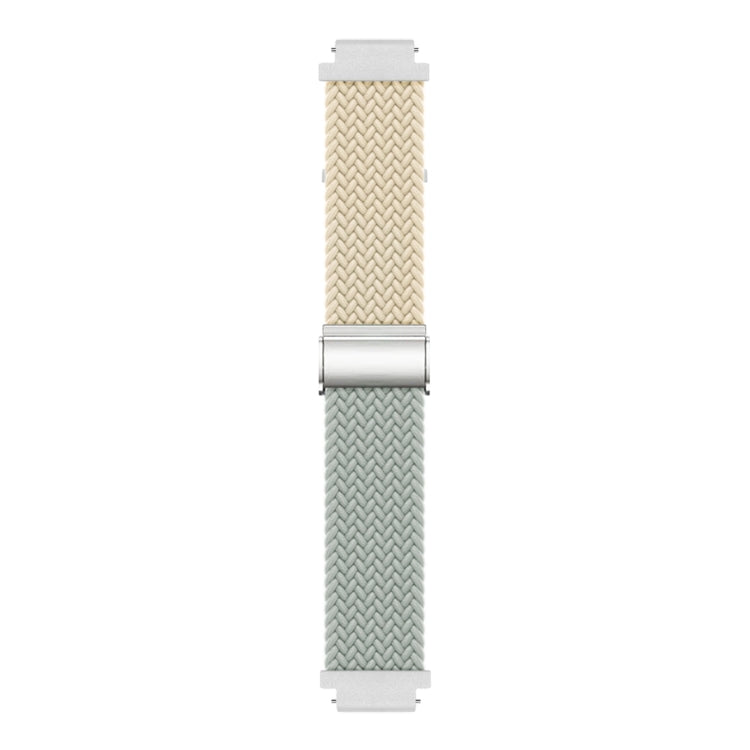 For Huawei Watch GT4 41mm Integrated Buckle Braided Nylon Watch Band(Starlight+Light Grey)
