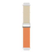For Huawei Watch GT4 41mm Integrated Buckle Braided Nylon Watch Band(Starlight+Orange)